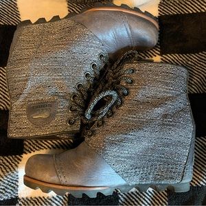 Sorel Wedge Lace up booties